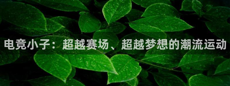 db电竞是什么软件：电竞小子：超越赛场、超越梦想的潮流运动